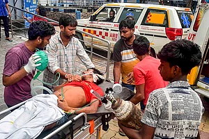 | Photo: PTI : Doctors' strike in Kolkata